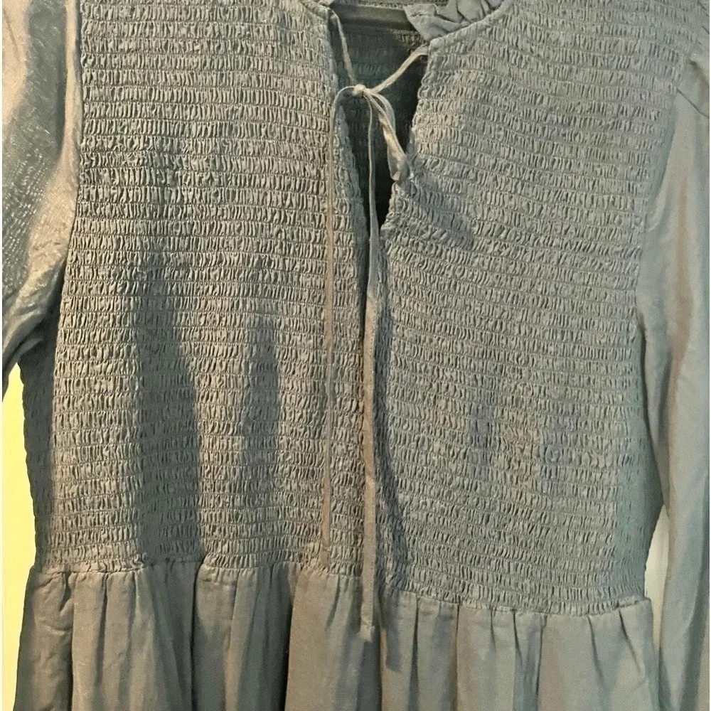 ~J. Crew~ Smocked long-Sleeve Boho Midi Dress